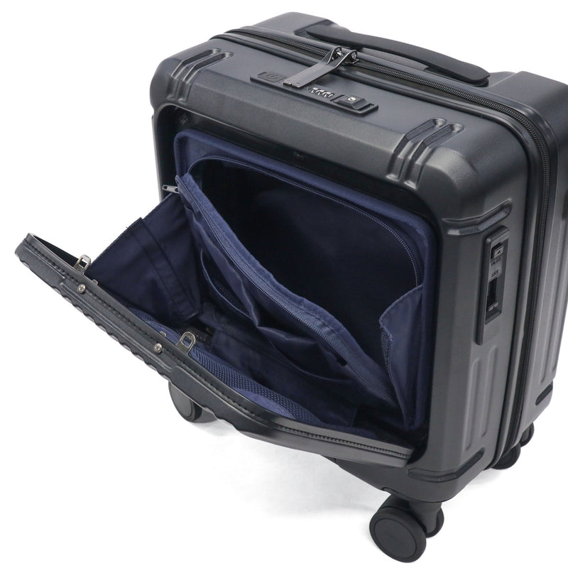 [1 year warranty for genuine product] BERMAS suitcase carry-on front open BERMAS lightweight stopper carry case 3-4 nights TSA lock USB port INTER CITY2 PRO One-touch front open 32L 39cm 60565