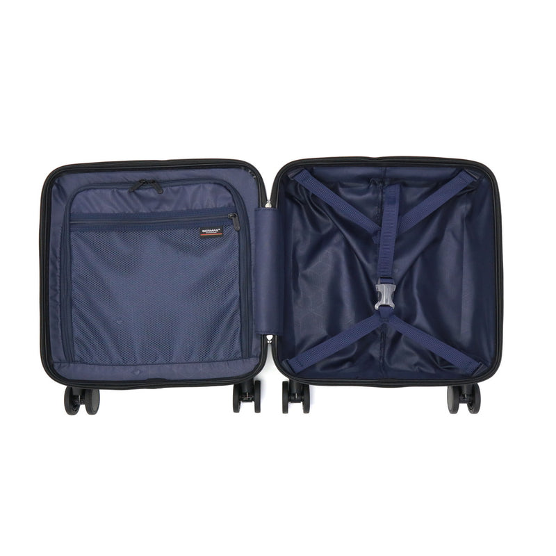 [1 year warranty for genuine product] BERMAS suitcase carry-on front open BERMAS lightweight stopper carry case 3-4 nights TSA lock USB port INTER CITY2 PRO One-touch front open 32L 39cm 60565