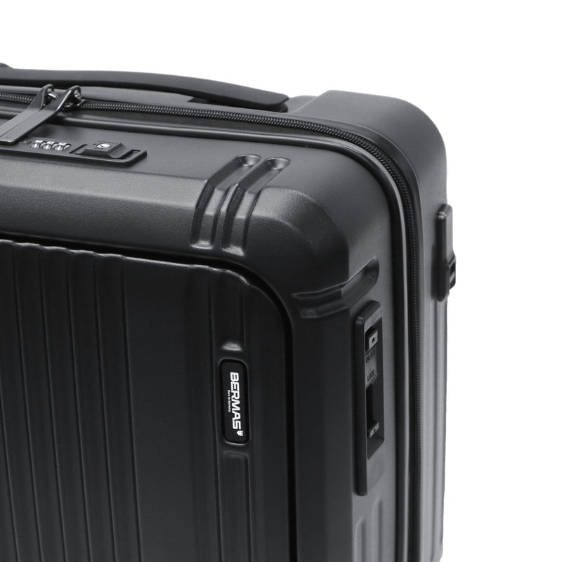 [1 year warranty for genuine product] BERMAS suitcase carry-on front open BERMAS lightweight stopper carry case 3-4 nights TSA lock USB port INTER CITY2 PRO One-touch front open 32L 39cm 60565
