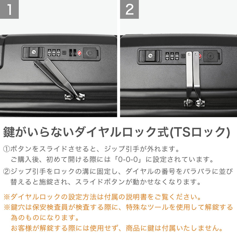[1 year warranty for genuine product] BERMAS suitcase carry-on front open BERMAS lightweight stopper carry case 3-4 nights TSA lock USB port INTER CITY2 PRO One-touch front open 36L 48cm 60566