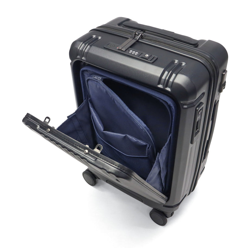 [1 year warranty for genuine product] BERMAS suitcase carry-on front open BERMAS lightweight stopper carry case 3-4 nights TSA lock USB port INTER CITY2 PRO One-touch front open 36L 48cm 60566