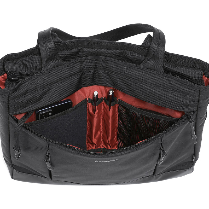 【正規品1年保証】 バーマス トートバッグ メンズ レディース ファスナー付き 大きめ A4 B4 BERMAS ビジネスバッグ 通勤 おしゃれ 撥水 ビジネス ブランド 横 自立 PC PC収納 BAUERIV 横型トート 60672