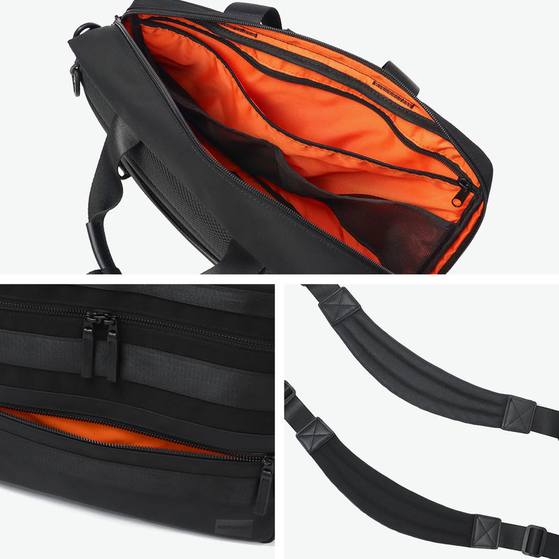【正規品1年保証】 バーマス ビジネスバッグ メンズ レディース 3WAY ブリーフケース BERMAS ブランド 大人 通勤 バックパック 手持ち 肩掛け A4 B4 黒 ナイロン 撥水 PC 出張 BAUER BS 3WAYブリーフ40cm 60683