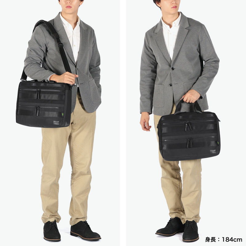 【正規品1年保証】 バーマス ビジネスバッグ メンズ レディース 3WAY ブリーフケース BERMAS ブランド 大人 通勤 バックパック 手持ち 肩掛け A4 B4 黒 ナイロン 撥水 PC 出張 BAUER BS 3WAYブリーフ40cm 60683
