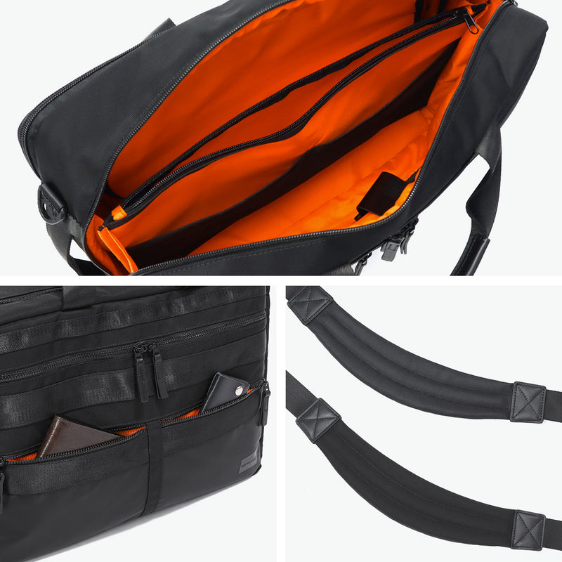【正規品1年保証】 バーマス ビジネスバッグ メンズ レディース オーバーナイト BERMAS ブランド 大人 通勤 3WAY ブリーフケース 拡張機能 A4 B4 黒 ナイロン 撥水 PC 出張 BAUER BS 3WAYオーバーナイター 60684
