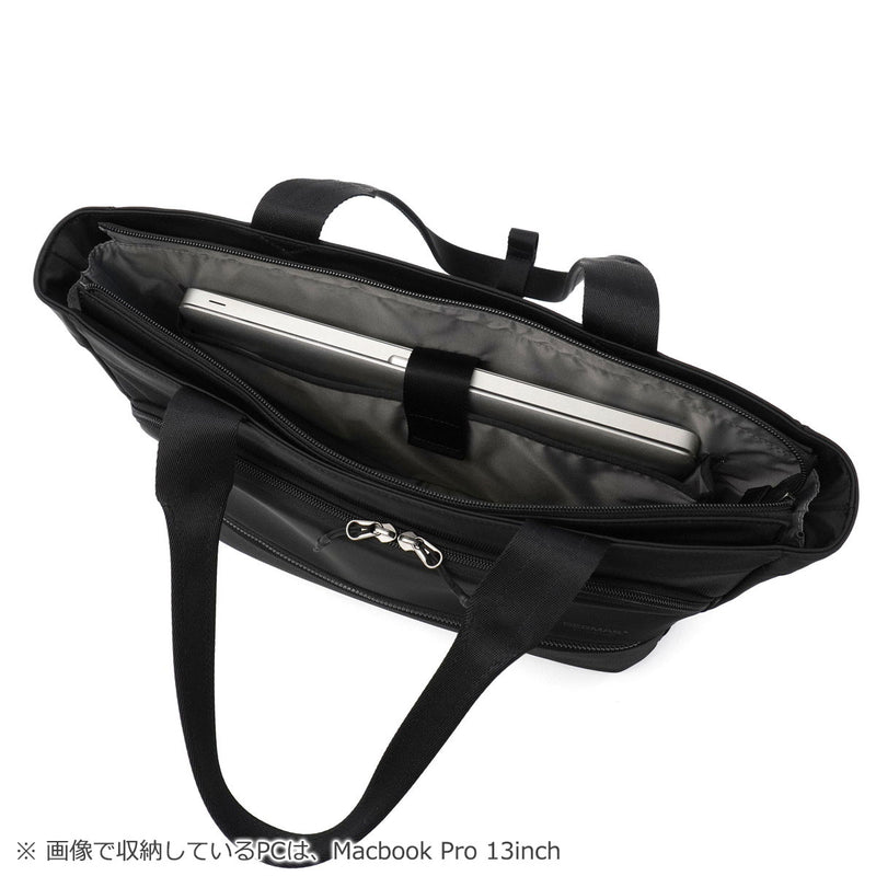 【正規品1年保証】 バーマス ビジネスバッグ メンズ レディース A4 B4 ファスナー付き BERMAS ビジネス 大きめ 軽量 軽い 通勤 ブランド ナイロン 横 ビジネストート 撥水 防水 CITYSCAPE 横型トート 60692