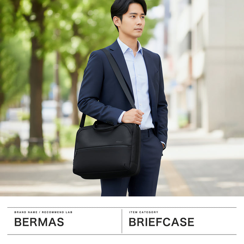 【正規品1年保証】 バーマス ブリーフケース メンズ レディース 大容量 ナイロン ダブルファスナー BERMAS ビジネス ビジネスバッグ 軽量 軽い 2WAY 撥水 防水 A4 B4 CITYSCAPE オーバーナイターブリーフ 60693