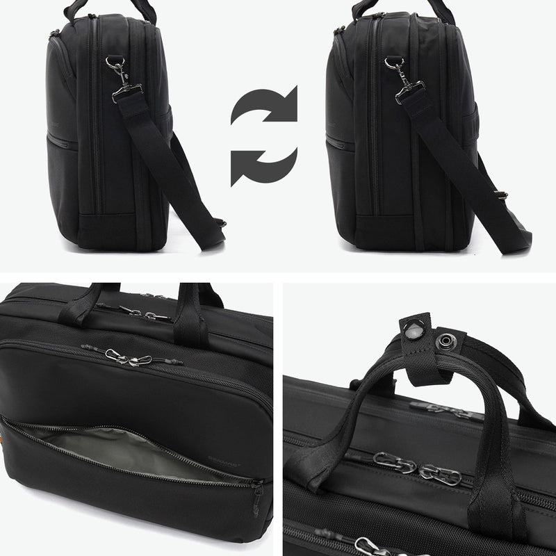 【正規品1年保証】 バーマス ブリーフケース メンズ レディース 大容量 ナイロン ダブルファスナー BERMAS ビジネス ビジネスバッグ 軽量 軽い 2WAY 撥水 防水 A4 B4 CITYSCAPE オーバーナイターブリーフ 60693