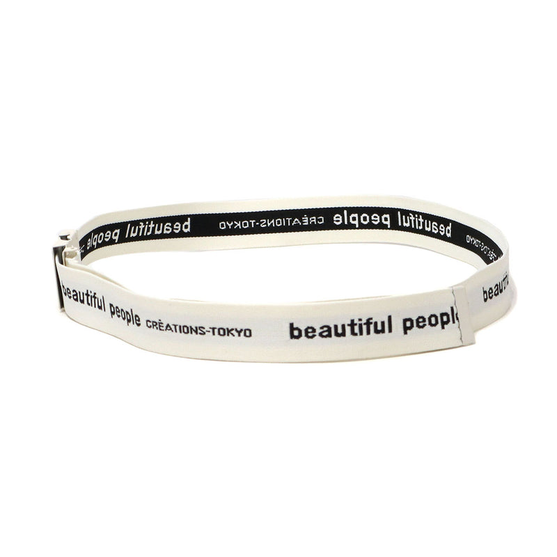 ビューティフルピープル ベルト レディース バックル 穴なし beautiful people ガチャベルト ブランド おしゃれ カジュアル 無段階調整 軽量 軽い プレゼント ギフト 日本製 logo buckle belt in jacquard 511939