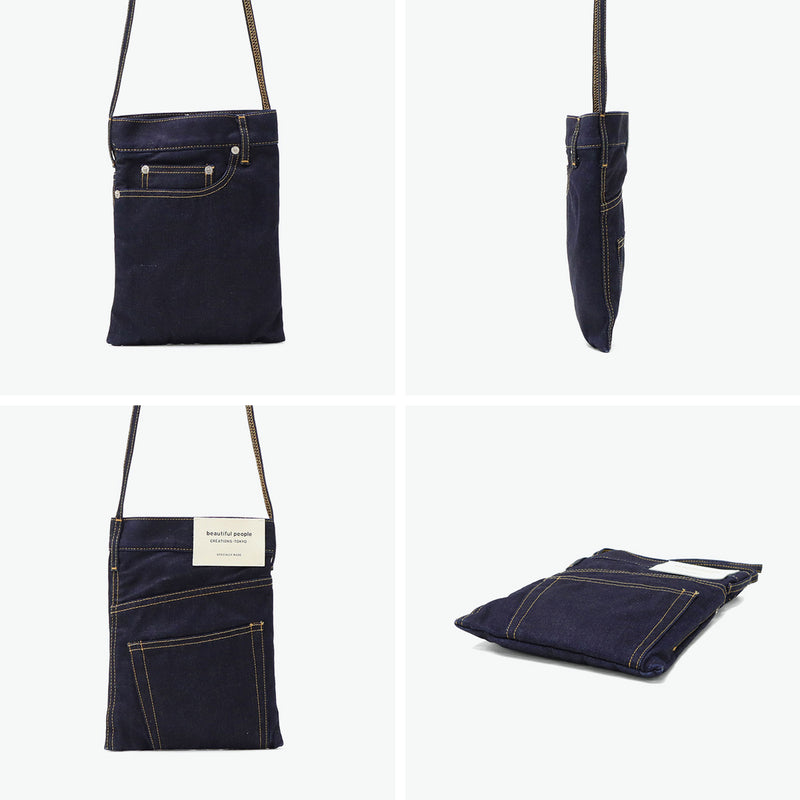 ビューティフルピープル ショルダーバッグ レディース ブランド 軽量 軽い おしゃれ beautiful people デニム バッグ ショルダー 斜めがけ 大人 20代 上品 かわいい A5 excerption denim washed sacoche 511980