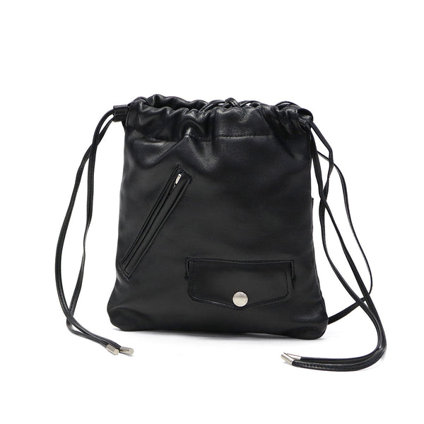 ビューティフルピープル ショルダーバッグ レディース メンズ ブランド 小さめ 巾着 beautiful people 軽量 バッグ ショルダー 斜めがけ レザー おしゃれ 大人 A5 excerption riders drawstring bag 612001