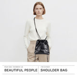 ビューティフルピープル ショルダーバッグ レディース メンズ ブランド 小さめ 巾着 beautiful people 軽量 バッグ ショルダー 斜めがけ レザー おしゃれ 大人 A5 excerption riders drawstring bag 612001