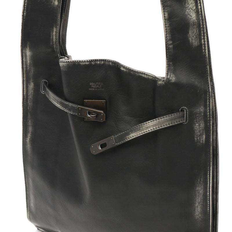 ビューティフルピープル トートバッグ レディース beautiful people バッグ ブランド 革 本革 牛革 レザー 軽量 軽い 縦型 トート おしゃれ 大人 ビンテージ風 日本製 A4 vintage xlarge bag 511956