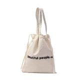 ビューティフルピープル トートバッグ レディース 大きめ beautiful people バッグ キャンバス 軽い 軽量 かわいい ブランド 布製 大容量 縦型 肩掛け 帆布 B4 A3 ロゴ刺繍 巾着 日本製 brushed logo bag 611945