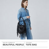 ビューティフルピープル トートバッグ ハンドバッグ ショルダーバッグ レディース beautiful people バッグ おしゃれ 本革 レザー 大人 ブランド フリンジ 3WAY 日本製 over engineering leather bon sack 611977