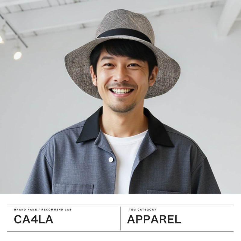 CA4LA ハット メンズ レディース カシラ 帽子 バケットハット 中折れハット 深め 春 夏 春夏 つば広 大人 ブランド おしゃれ カジュアル シンプル 男性 女性 ワイドブリム 日本製 TASOGARE WIDE 4 DOU-02020