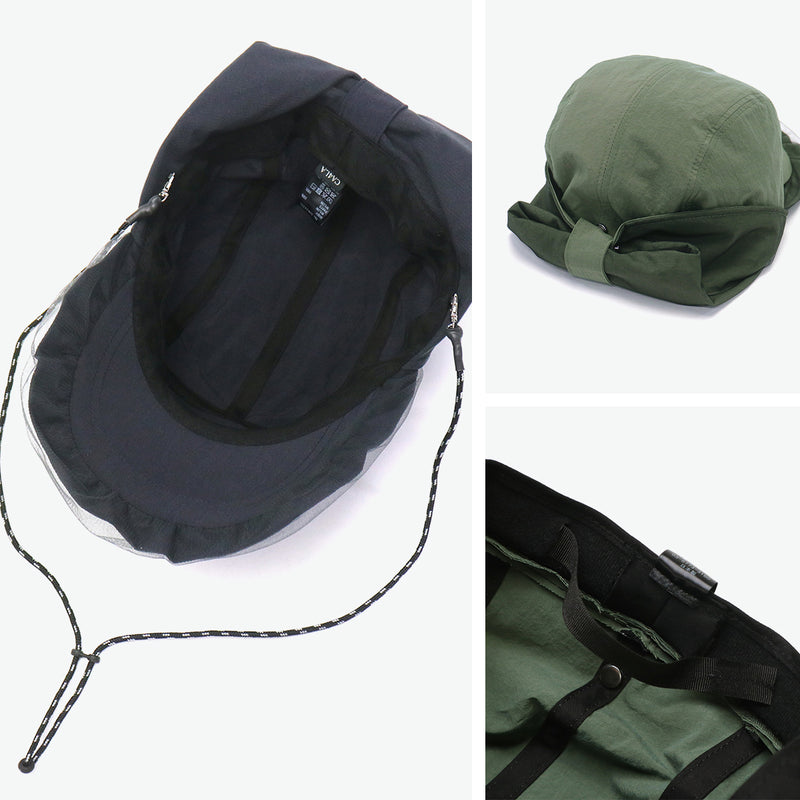 CA4LA キャップ レディース カシラ 帽子 ジェットキャップ 夏 黒