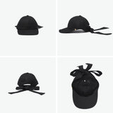 CA4LA キャップ 帽子 レディース 浅め カシラ リボンキャップ 日除け帽子 ブランド おしゃれ つば広 黒 リボン 可愛い カジュアル 女性 大人 日焼け対策 春夏 秋冬 春 夏 秋 冬 日本製 LALA CAP S TKU-00394
