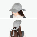 CA4LA キャップ 帽子 レディース 浅め カシラ リボンキャップ 日除け帽子 ブランド おしゃれ つば広 黒 リボン 可愛い カジュアル 女性 大人 日焼け対策 春夏 秋冬 春 夏 秋 冬 日本製 LALA CAP S TKU-00394