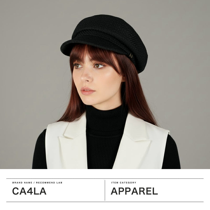 CA4LA 帽子 レディース メンズ 秋冬 秋 冬 カシラ おしゃれ ブランド マリンキャップ セーラーキャップ ツイード UVカット 紫外線対策 洗える シンプル かわいい カジュアル 日本製 MARINES TWEED 3 COH00025