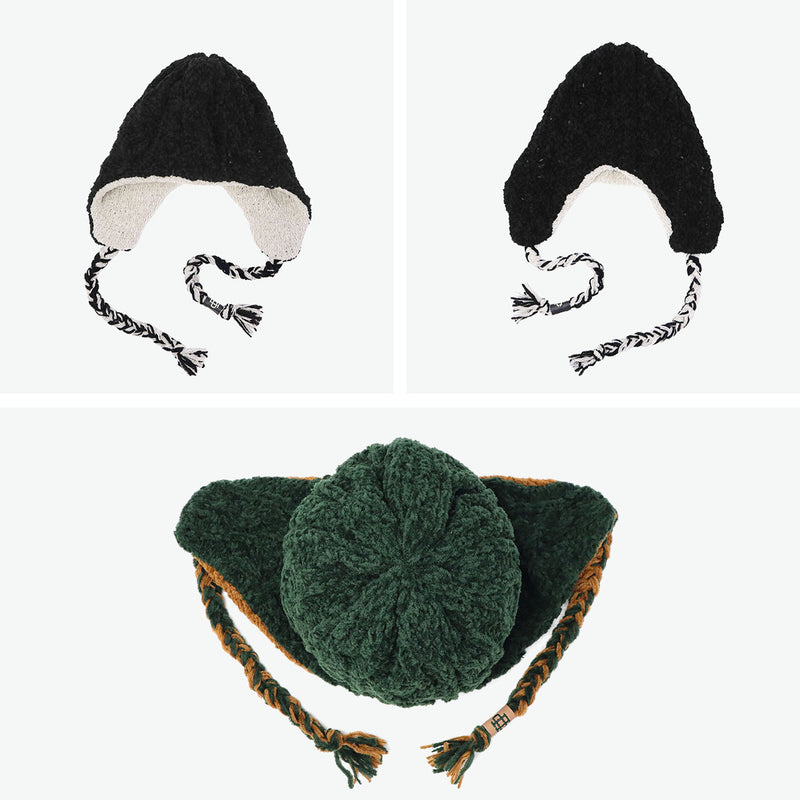 CA4LA ニット帽 レディース メンズ 耳あて 帽子 秋冬 冬 防寒 カシラ ブランド おしゃれ ゆったり ニット ワッチ リバーシブル エクストラファインウール 耳 イヤーフラップ 日本製 MOLE FLAP WATCH RV DOU02041