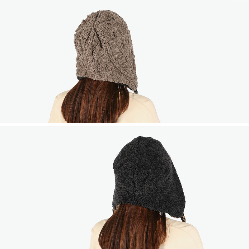 CA4LA ニット帽 レディース メンズ 耳あて 帽子 秋冬 冬 防寒 カシラ ブランド おしゃれ ゆったり ニット ワッチ リバーシブル エクストラファインウール 耳 イヤーフラップ 日本製 MOLE FLAP WATCH RV DOU02041