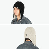 CA4LA ニット帽 レディース メンズ 耳あて 帽子 秋冬 冬 防寒 カシラ ブランド おしゃれ ゆったり ニット ワッチ リバーシブル エクストラファインウール 耳 イヤーフラップ 日本製 MOLE FLAP WATCH RV DOU02041