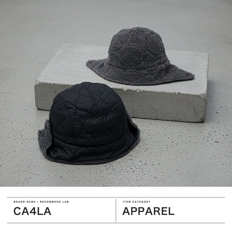 CA4LA ハット メンズ レディース 秋冬 カシラ 帽子 ブランド フライトキャップ 耳当て付き リバーシブル 耳あて シンプル カジュアル 防寒 撥水 キルティング ボア キルト 大人 日本製 HK FLAP JET HAT RV DOU02044