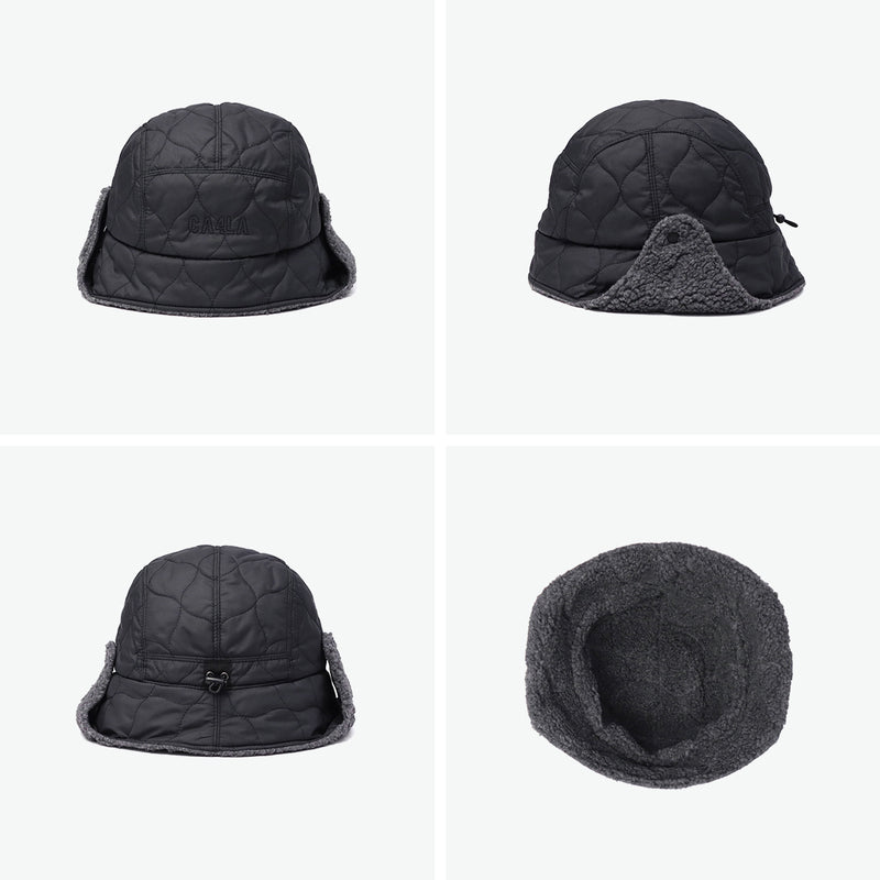 CA4LA ハット メンズ レディース 秋冬 カシラ 帽子 ブランド フライトキャップ 耳当て付き リバーシブル 耳あて シンプル カジュアル 防寒 撥水 キルティング ボア キルト 大人 日本製 HK FLAP JET HAT RV DOU02044