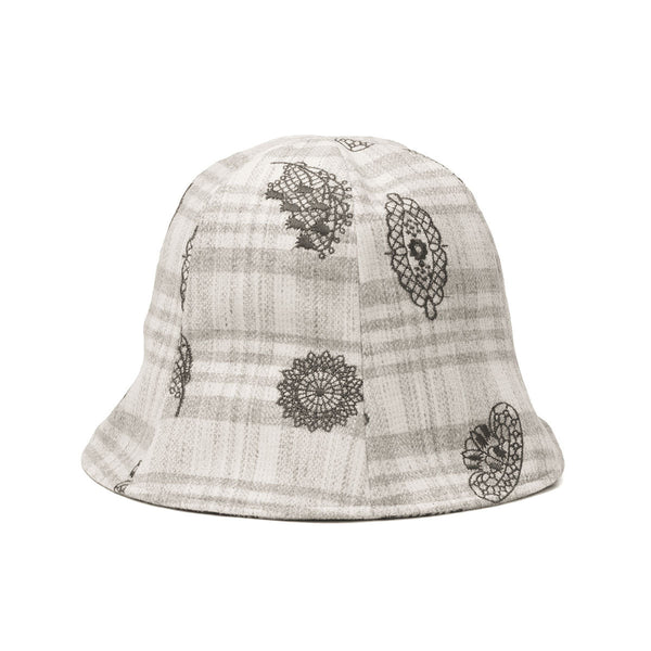 CA4LA ハット レディース 秋冬 秋 冬 カシラ 帽子 チューリップハット おしゃれ ブランド かわいい 可愛い レース モチーフ すずらん 花 刺繍 リボン ゴム フィット 日本製 LILY OF THE VALLEY KTZ02627