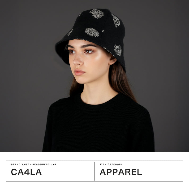 CA4LA ハット レディース 秋冬 秋 冬 カシラ 帽子 チューリップハット おしゃれ ブランド かわいい 可愛い レース モチーフ すずらん 花 刺繍 リボン ゴム フィット 日本製 LILY OF THE VALLEY KTZ02627