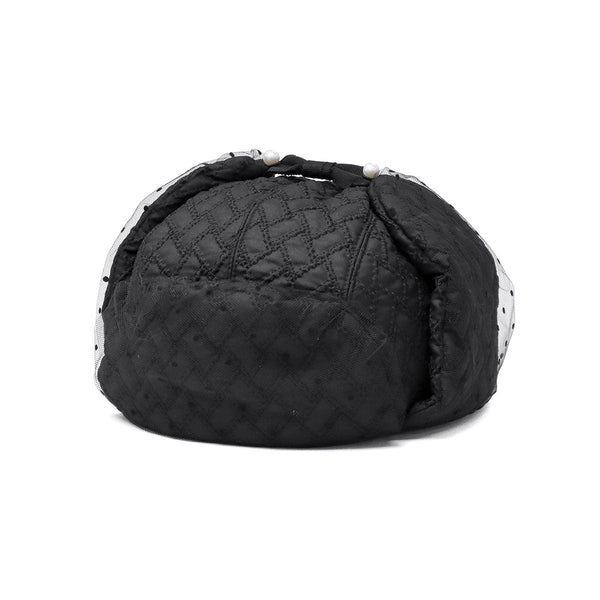 CA4LA 帽子 レディース 秋冬 秋 冬 カシラ ブランド おしゃれ 防寒 飛行帽 フライトキャップ イヤーフラップ チュール ドット リボン パール キルティング キルト ガーリー かわいい 日本製 NOSTALGIA KTZ02629