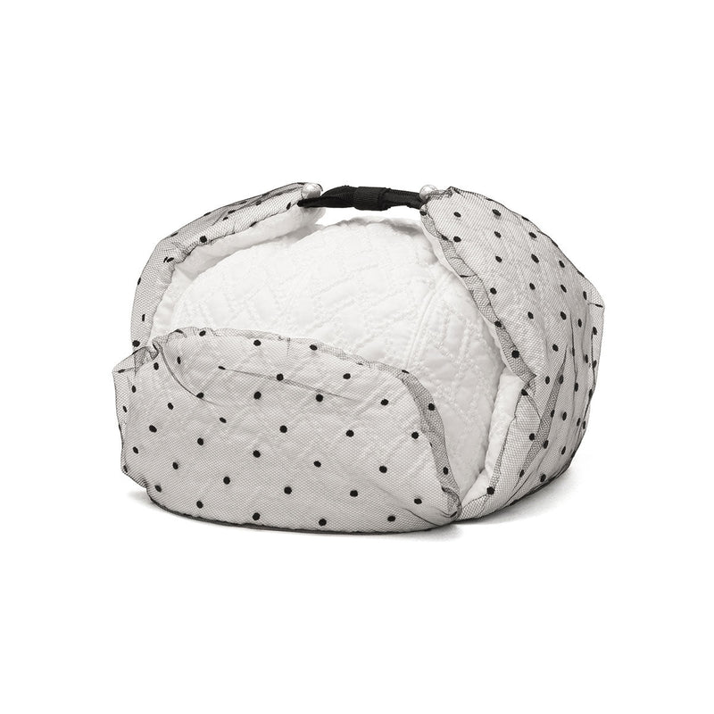 CA4LA 帽子 レディース 秋冬 秋 冬 カシラ ブランド おしゃれ 防寒 飛行帽 フライトキャップ イヤーフラップ チュール ドット リボン パール キルティング キルト ガーリー かわいい 日本製 NOSTALGIA KTZ02629