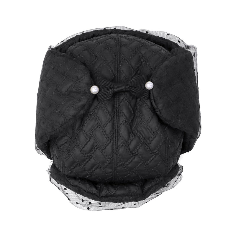 CA4LA 帽子 レディース 秋冬 秋 冬 カシラ ブランド おしゃれ 防寒 飛行帽 フライトキャップ イヤーフラップ チュール ドット リボン パール キルティング キルト ガーリー かわいい 日本製 NOSTALGIA KTZ02629