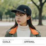 CA4LA キャップ レディース 深め カシラ 帽子 ブランド おしゃれ かわいい 可愛い つば 長め カジュアル きれいめ パイピング ゴールド ワンポイント 女性 大人 日焼け対策 6パネル 日本製 HK CAP7 KTZ02645