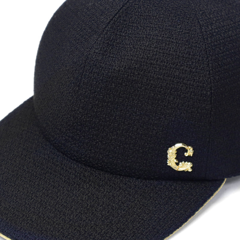 CA4LA キャップ レディース 深め カシラ 帽子 ブランド おしゃれ かわいい 可愛い つば 長め カジュアル きれいめ パイピング ゴールド ワンポイント 女性 大人 日焼け対策 6パネル 日本製 HK CAP7 KTZ02645