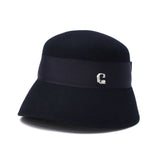 CA4LA ハット レディース 秋冬 秋 冬 カシラ 帽子 深め おしゃれ ブランド クロッシェ ウール フェルト ダウンブリム 長め リボン 上品 ワンポイント きれいめ かわいい クラシカル 日本製 CAMILA6 KTZ02648