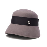 CA4LA ハット レディース 秋冬 秋 冬 カシラ 帽子 深め おしゃれ ブランド クロッシェ ウール フェルト ダウンブリム 長め リボン 上品 ワンポイント きれいめ かわいい クラシカル 日本製 CAMILA6 KTZ02648