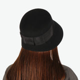 CA4LA ハット レディース 秋冬 秋 冬 カシラ 帽子 深め おしゃれ ブランド クロッシェ ウール フェルト ダウンブリム 長め リボン 上品 ワンポイント きれいめ かわいい クラシカル 日本製 CAMILA6 KTZ02648