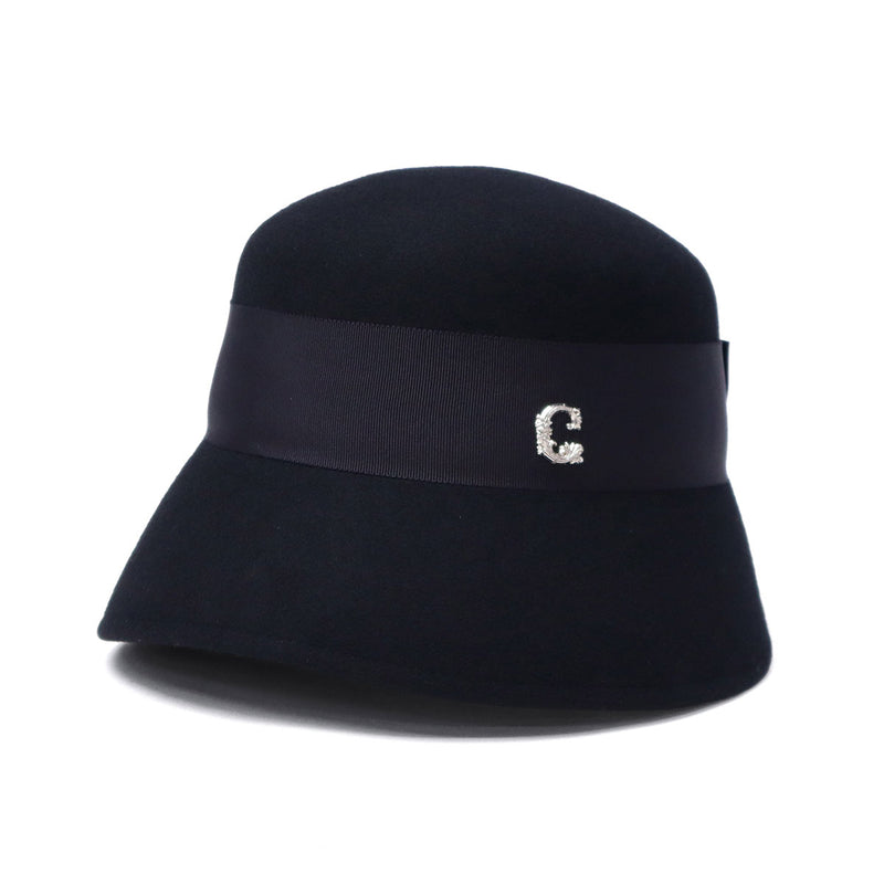 CA4LA ハット レディース 秋冬 秋 冬 カシラ 帽子 深め おしゃれ ブランド クロッシェ ウール フェルト ダウンブリム 長め リボン 上品 ワンポイント きれいめ かわいい クラシカル 日本製 CAMILA6 KTZ02648