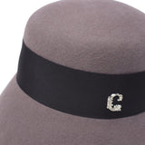 CA4LA ハット レディース 秋冬 秋 冬 カシラ 帽子 深め おしゃれ ブランド クロッシェ ウール フェルト ダウンブリム 長め リボン 上品 ワンポイント きれいめ かわいい クラシカル 日本製 CAMILA6 KTZ02648