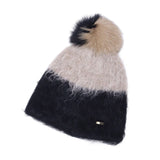 CA4LA 帽子 ニット帽 レディース 秋冬 冬 カシラ ブランド おしゃれ ニットキャップ 防寒 暖かい ツートン バイカラー ポンポン モヘヤ ウール アルパカ 日本製 ふわふわ 秋 可愛い BAA ONM01901