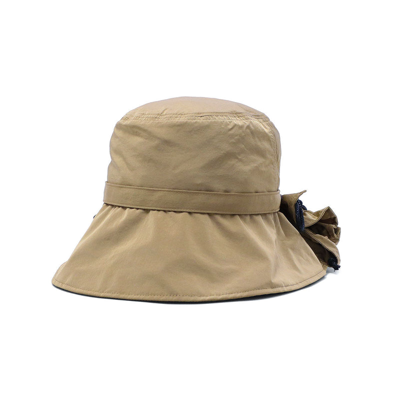 CA4LA 帽子 ハット レディース つば広 洗濯機 カシラ ブランド おしゃれ UVカット 遮光 遮熱 撥水 防風 日よけ 日本製 秋 冬 可愛い リボン 手洗い 洗濯可 ポケッタブル フード ナイロン CLARISSE SHK01256