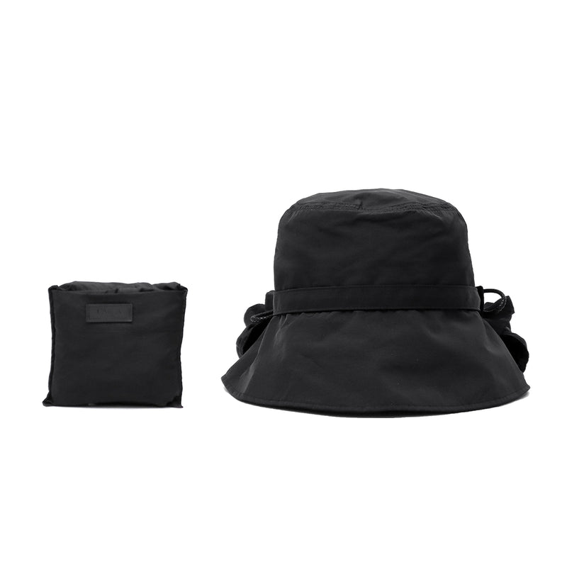 CA4LA 帽子 ハット レディース つば広 洗濯機 カシラ ブランド おしゃれ UVカット 遮光 遮熱 撥水 防風 日よけ 日本製 秋 冬 可愛い リボン 手洗い 洗濯可 ポケッタブル フード ナイロン CLARISSE SHK01256