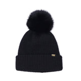 CA4LA 帽子 ニット帽 レディース 秋冬 秋 冬 カシラ ブランド おしゃれ ニットキャップ 防寒 暖かい ポンポン フォックスファー リブ編み モヘヤ ウール シルク 日本製 ふわふわ ニット 可愛い EX PLATINA FOX 7 SHK01260