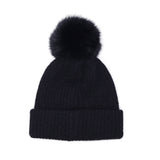 CA4LA 帽子 ニット帽 レディース 秋冬 秋 冬 カシラ ブランド おしゃれ ニットキャップ 防寒 暖かい ポンポン フォックスファー リブ編み モヘヤ ウール シルク 日本製 ふわふわ ニット 可愛い EX PLATINA FOX 7 SHK01260