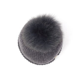 CA4LA 帽子 ニット帽 レディース 秋冬 秋 冬 カシラ ブランド おしゃれ ニットキャップ 防寒 暖かい ポンポン フォックスファー リブ編み モヘヤ ウール シルク 日本製 ふわふわ ニット 可愛い EX PLATINA FOX 7 SHK01260