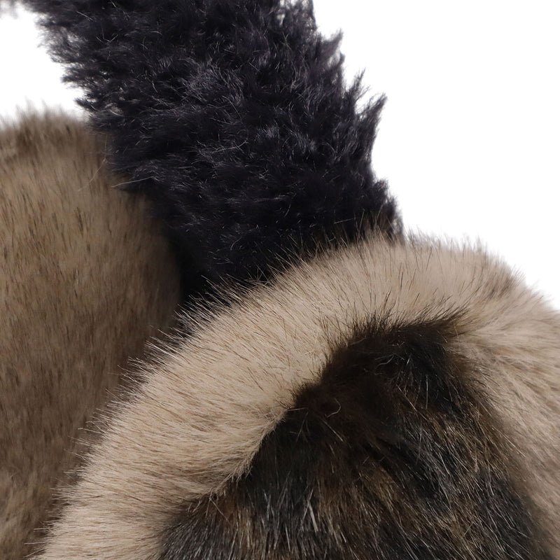 CA4LA イヤーマフ 耳当て 防寒 大人 レディース コンパクト 秋冬 秋 冬 カシラ おしゃれ イヤマフ ブランド 可愛い もこもこ 暖かい ツートン バイカラー ヒョウ柄 フェイクファー 日本製 NAGI 5 SHK01263