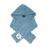 CA4LA ニット帽 フード マフラー付きフード レディース メンズ カシラ 帽子 マフラー付き帽子 フードマフラー おしゃれ かわいい マフラー 防寒 一体型 フーディー 缶バッジ付き 日本製 SLOVIA TKU00420