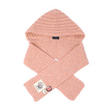 CA4LA ニット帽 フード マフラー付きフード レディース メンズ カシラ 帽子 マフラー付き帽子 フードマフラー おしゃれ かわいい マフラー 防寒 一体型 フーディー 缶バッジ付き 日本製 SLOVIA TKU00420